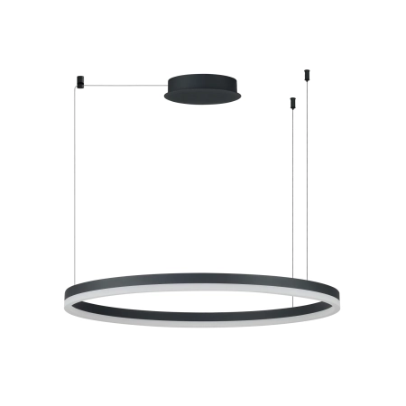 Azzardo Lampa wisząca LED czarna aluminiowa 80cm AZ6472 z serii HALO