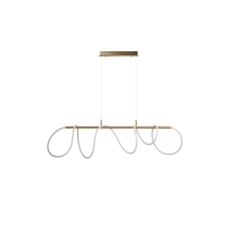 Azzardo Lampa wisząca złota aluminiowa LED 137cm AZ6528 z serii ZIGZAG