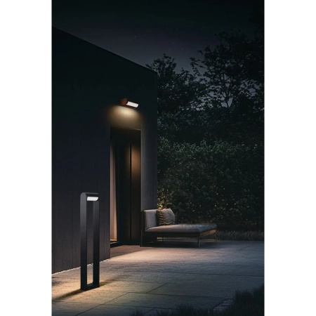 Azzardo Kinkiet zewnętrzny aluminiowy brązowy LED AZ6636 z serii FRAME