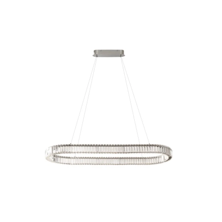 Azzardo Lampa wisząca chromowana aluminiowa z kryształami 120cm AZ6710 z serii SPARK OVAL