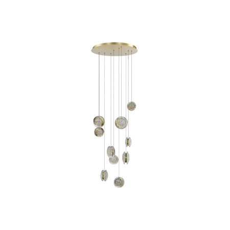 Azzardo Lampa wisząca złota aluminiowa 10-punktowa AZ6739 z serii EUFORIA ROUND
