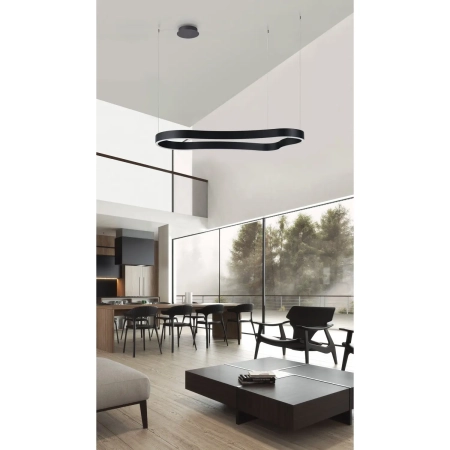 Azzardo Lampa wisząca LED czarna aluminiowa 90cm AZ6744 z serii MIRABELLA