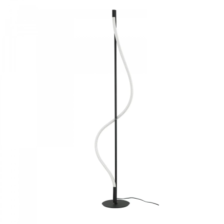 Azzardo Lampa podłogowa aluminiowa czarna z tkaniną AZ6749 z serii IVY FLOOR