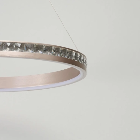 Azzardo Lampa wisząca owalna złota kryształowa 100cm AZ6771 z serii CAMELIA
