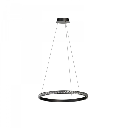 Azzardo Lampa wisząca czarna aluminiowa z kryształem AZ6772 z serii AZALEA
