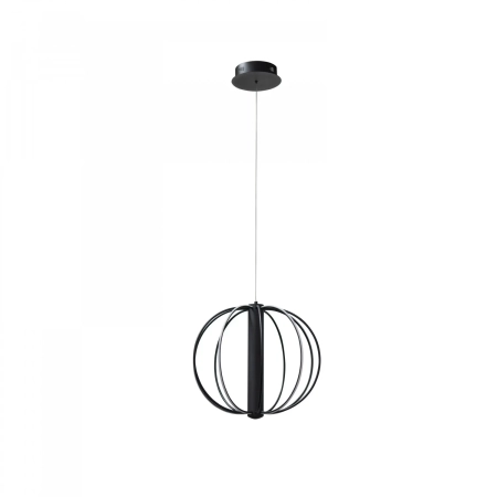 Azzardo Lampa wisząca aluminiowa czarna LED 50cm AZ6779 z serii ZOE