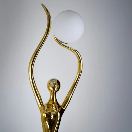Azzardo Lampa podłogowa gipsowa złoto-biała 190cm AZ6784 z serii DEMETER