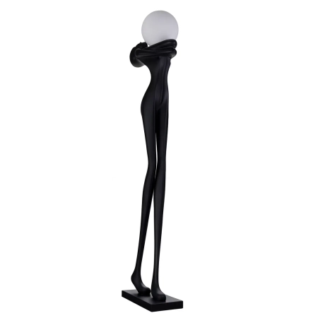 Azzardo Lampa podłogowa czarno-biała aluminiowa 193cm AZ6787 z serii HESTIA