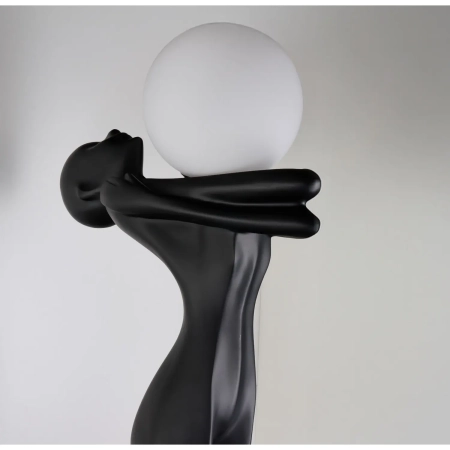 Azzardo Lampa podłogowa czarno-biała aluminiowa 193cm AZ6787 z serii HESTIA