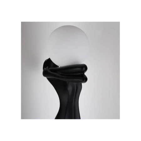 Azzardo Lampa podłogowa czarno-biała aluminiowa 193cm AZ6787 z serii HESTIA