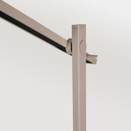 Azzardo Lampa podłogowa aluminiowa beżowa regulowana AZ6804 z serii ONTARIO
