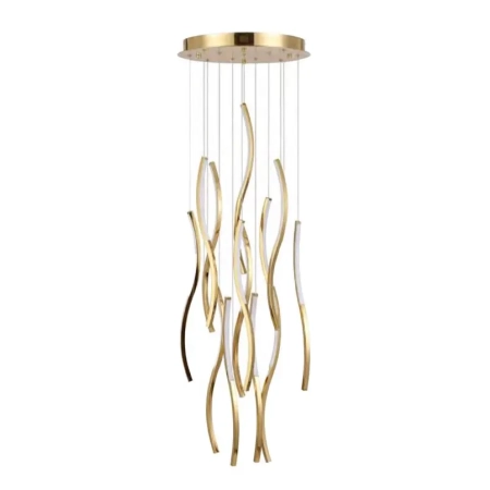 Azzardo Lampa wisząca złota aluminiowa 13-punktowa AZ6816 z serii FLOW