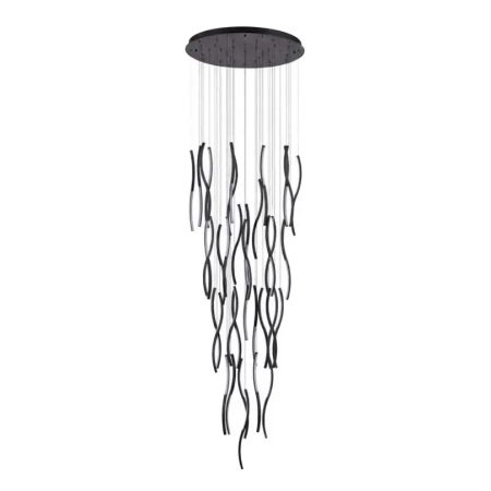 Azzardo Lampa wisząca aluminiowa czarna 80cm LED AZ6819 z serii FLOW