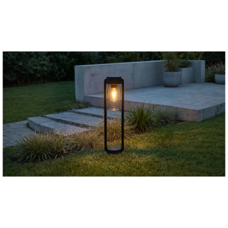 Azzardo Słupek ogrodowy aluminiowy czarny 60cm AZ6828 z serii LANTERN