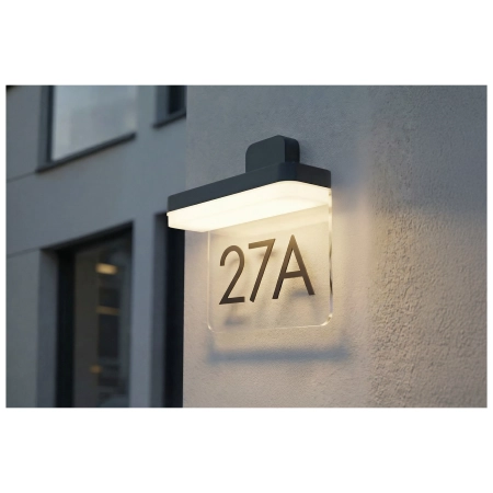 Azzardo Kinkiet zewnętrzny aluminiowy szary LED IP54 AZ6835 z serii OPLO