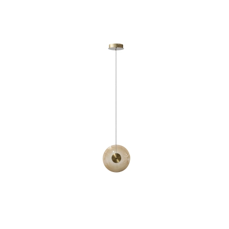 Azzardo Lampa wisząca mosiężna szklana bursztynowa AZ6882 z serii ANDORA