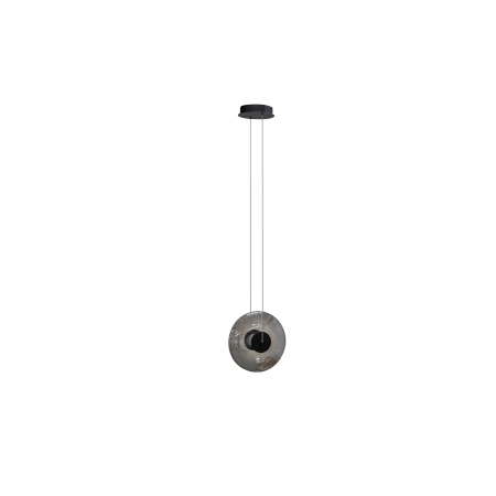 Azzardo Lampa wisząca aluminiowa czarna dymiona AZ6883 z serii ANDORA