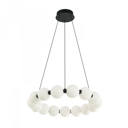 Azzardo Lampa wisząca czarno-biała aluminiowa 60cm AZ6895 z serii PERLA