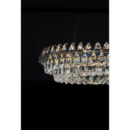 Azzardo Plafon LED złoty kryształowy okrągły 60cm AZ6902 z serii BARLETTA