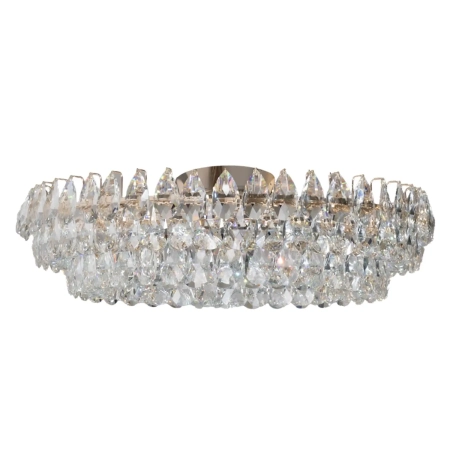 Azzardo Plafon LED złoty kryształowy okrągły 80cm AZ6903 z serii BARLETTA