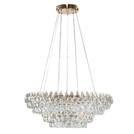 Azzardo Lampa wisząca złota kryształowa 2-punktowa AZ6904 z serii BARLETTA