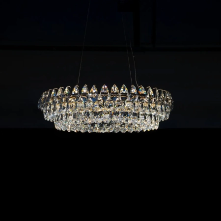 Azzardo Lampa wisząca złota kryształowa 2-punktowa AZ6904 z serii BARLETTA