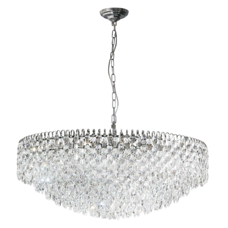 Azzardo Lampa wisząca chromowana kryształowa 28-punktowa AZ6907 z serii BURANO