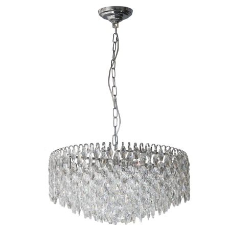 Azzardo Lampa wisząca chromowana kryształowa 11-punktowa AZ6908 z serii BURANO