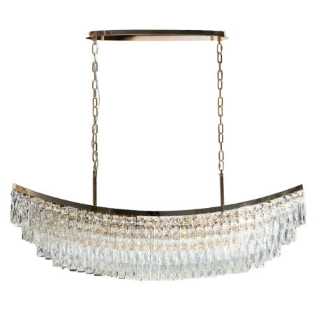 Azzardo Lampa wisząca złota kryształowa 120cm 18-punktowa AZ6913 z serii ZAMBEZI