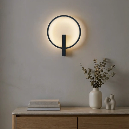 Azzardo Kinkiet aluminiowy czarny LED 48cm AZ7009 z serii ARTE