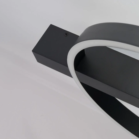 Azzardo Plafon LED czarny aluminiowy prostokątny 48cm AZ7010 z serii ARTE