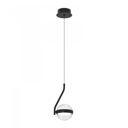 Azzardo Lampa wisząca czarna aluminiowa ze szkłem AZ7196 z serii ASTRID
