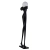 Azzardo Lampa podłogowa czarno-biała aluminiowa 193cm AZ6787 z serii HESTIA