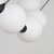 Azzardo Lampa wisząca czarno-biała aluminiowa 60cm AZ6895 z serii PERLA