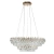 Azzardo Lampa wisząca złota kryształowa 2-punktowa AZ6904 z serii BARLETTA