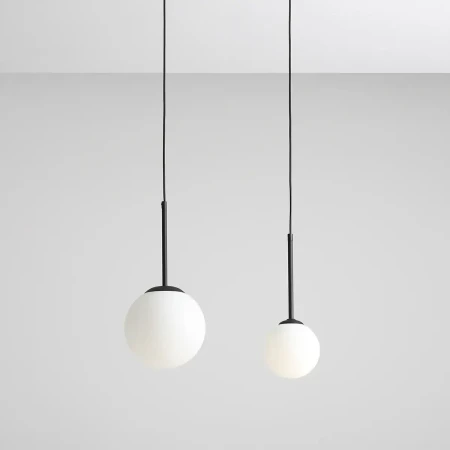 Lampa wiszącza czarna + biała kula