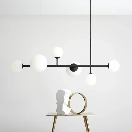 Stylowa czarna lampa wisząca do salonu loftowa