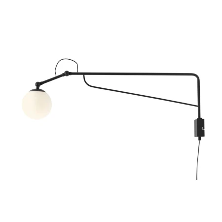 Kinkiet nowoczesny w stylu loft SOHO GLASS DUŻY BLACK 1105C1_D - Aldex