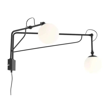 Kinkiet nowoczesny w stylu loft SOHO GLASS 2 BLACK 1105D1 - Aldex