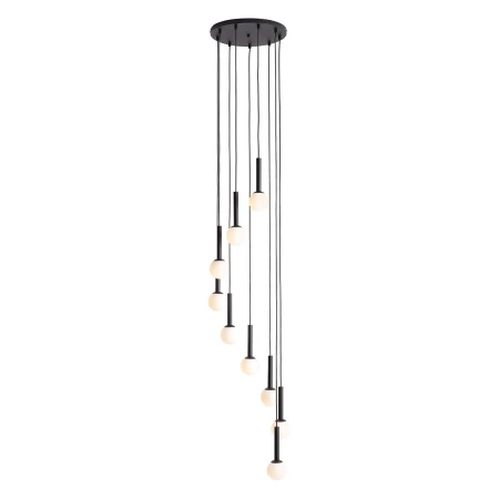 Lampa wisząca kaskadowa RIU 9 RING ALL BLACK 1117N1 - Aldex