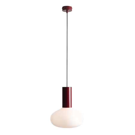 Aldex Lampa wisząca bordowa metalowa ze szklanym kloszem 7000G27_M z serii FLO RUBY