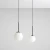 Lampa wiszącza czarna + biała kula