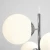 Stylowa lampa chrom białe kule