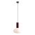 Aldex Lampa wisząca bordowa metalowa ze szklanym kloszem 7000G27_M z serii FLO RUBY