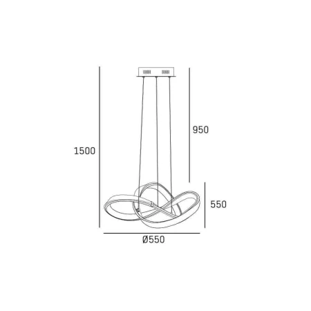 Lampa designerska wisząca srebrna  TOKYO P01670CH – Cosmo Light