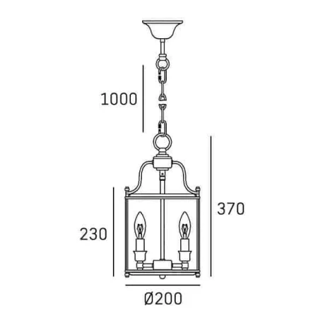 Lampa Hampton wisząca srebrna  NEW YORK P03427CH – Cosmo Light