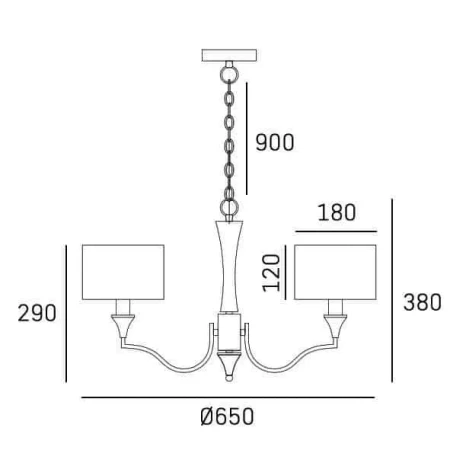 Lampa Hampton wisząca biała E14 WASHINGTON P05915NI-WH – Cosmo Light
