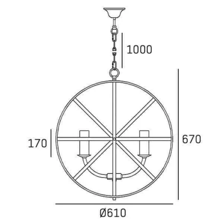 Lampa Hampton wisząca srebrna  ORLANDO P06441CH – Cosmo Light
