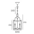 Lampa Hampton wisząca srebrna  NEW YORK P03427CH – Cosmo Light