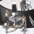 Lampa Hampton wisząca glamour czarna do salonu  ABU DHABI P05697CH-BK - Cosmo Light